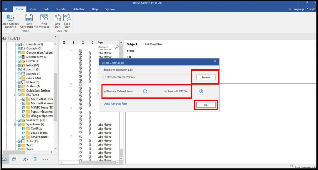 How to Export Contacts from Outlook OST file office 365 3