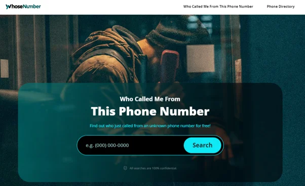 Who Called me website homepage